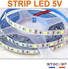 1 à 5m strip led 5v 60LED/m Blanc - blanc chaud - blanc neutre - ruban LED