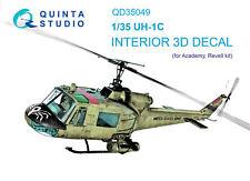 1:35 Bell UH-1C « Huey » Intérieur 3D Couleur décalcomanie Quinta QD35049...